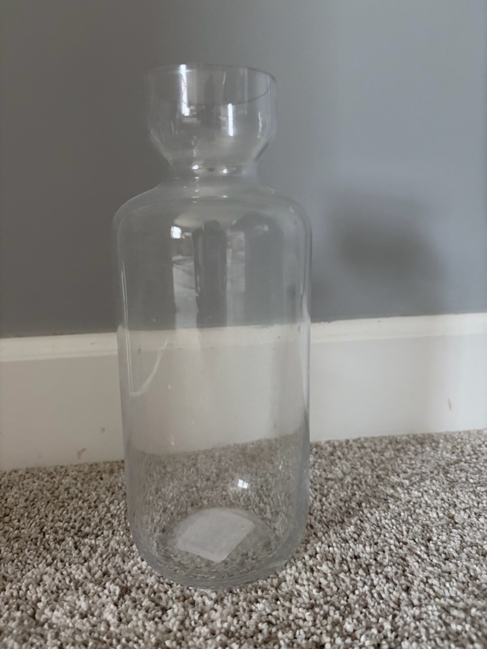 Magnolia Clear Glass Decorative Vase - Modern Cylinder Design